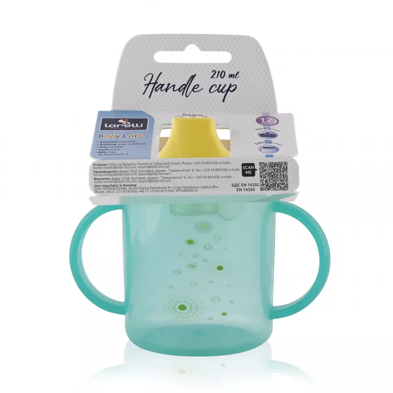 Cana cu manere si cioc, 12 luni+, 210 ml, Green 2