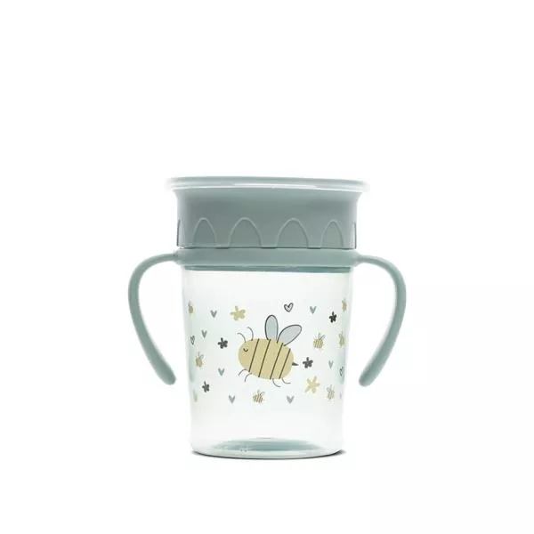 Cana de antrenament cu manere, All Around Cup, 360 grade, anti-varsare, 275 ml, Iceberg Green 1