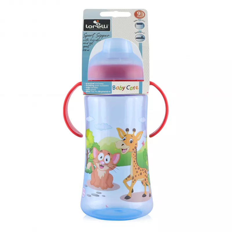 Cana sport cu manere, 9 luni+, 330 ml, Blue 2