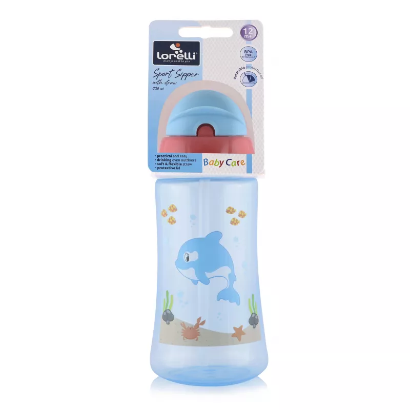Cana sport cu pai moale, 12 luni+, 330 ml, Blue 3