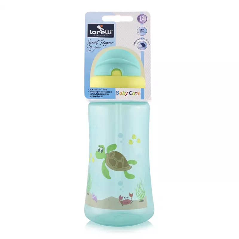 Cana sport cu pai moale, 12 luni+, 330 ml, Green 2