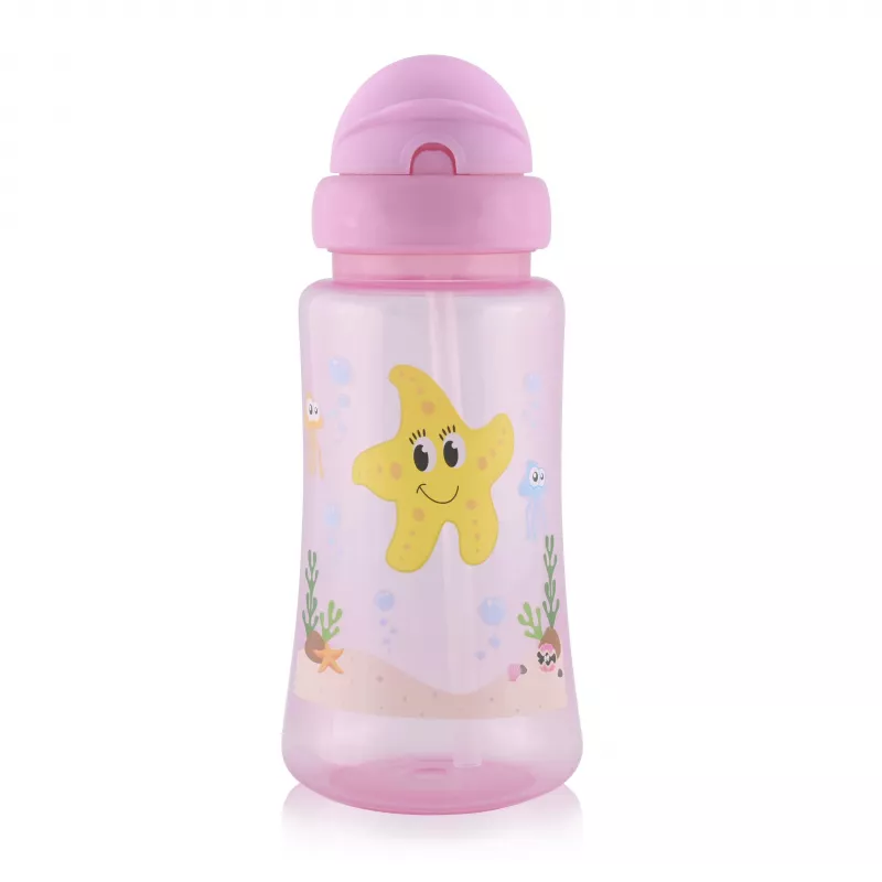 Cana sport cu pai moale, 12 luni+, 330 ml, Pink 1