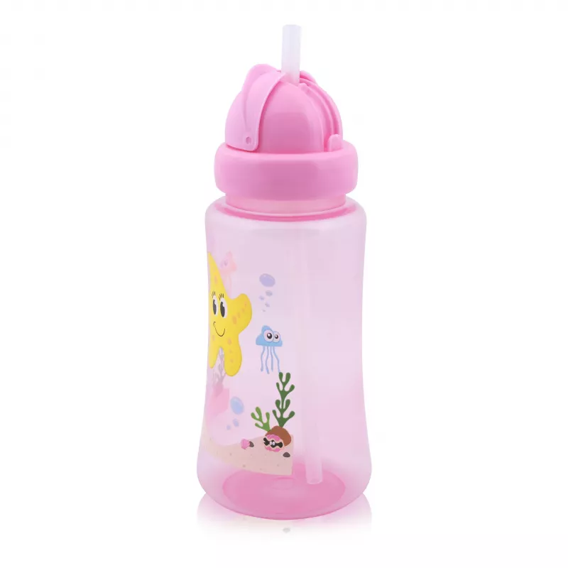 Cana sport cu pai moale, 12 luni+, 330 ml, Pink 3