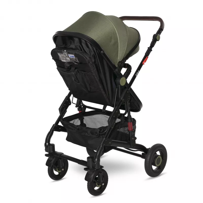 Carucior Alba Premium, landou transformabil, adaptori scoica, de la 0 luni pana la 3 ani, maxim 15 kg, Loden Green 8