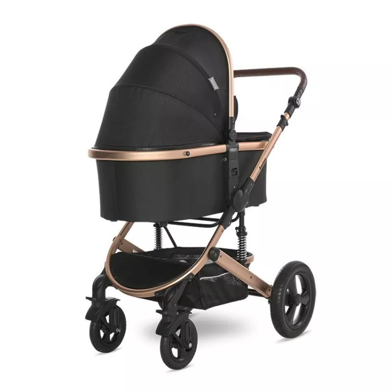 Carucior Boston, cu adaptori cos auto, de la 0 luni pana la 4 ani, maxim 22 kg, landou separat, cadru din aluminiu, cos auto optional, Black 5