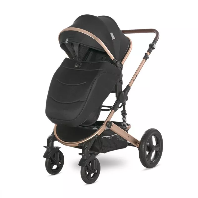 Carucior Boston, cu adaptori cos auto, de la 0 luni pana la 4 ani, maxim 22 kg, landou separat, cadru din aluminiu, cos auto optional, Black 7