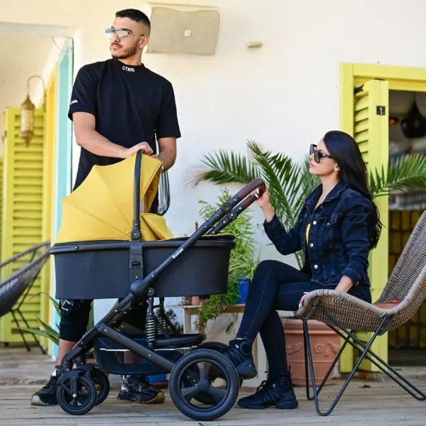 Carucior  Boston, de la 0 luni pana la 4 ani, maxim 22 kg, landou separat,  cadru din aluminiu, cos auto optional, Black 13