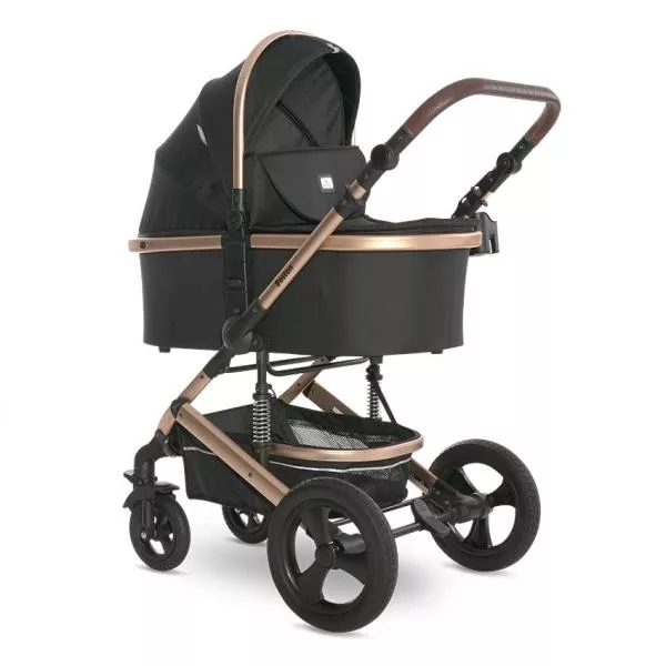 Carucior  Boston, de la 0 luni pana la 4 ani, maxim 22 kg, landou separat,  cadru din aluminiu, cos auto optional, Black 2