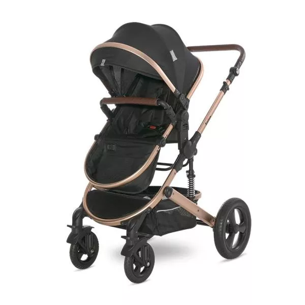 Carucior  Boston, de la 0 luni pana la 4 ani, maxim 22 kg, landou separat,  cadru din aluminiu, cos auto optional, Black 6