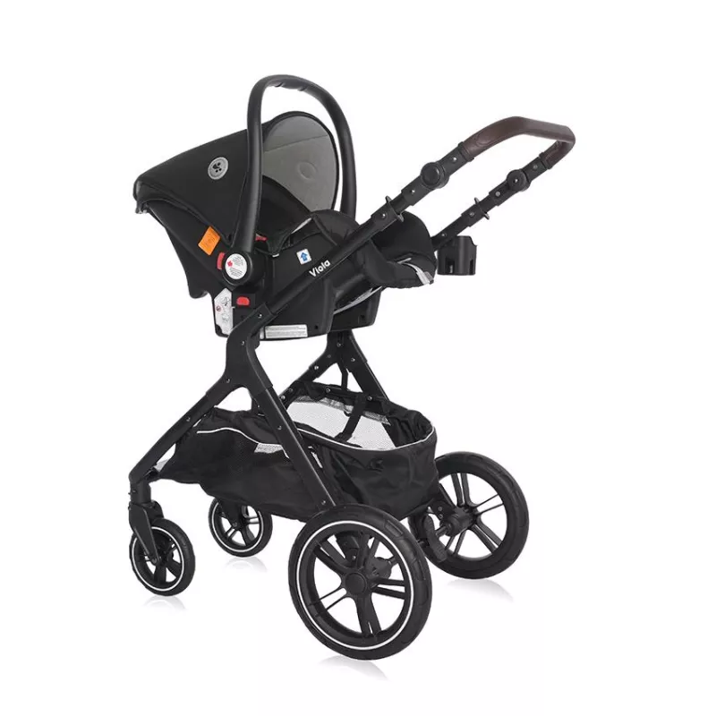 Carucior cu landou transformabil, Viola, de la 0 luni pana la 4 ani, maxim  22 kg, cadru din aluminiu, cos auto optional, Tropical Flowers 9