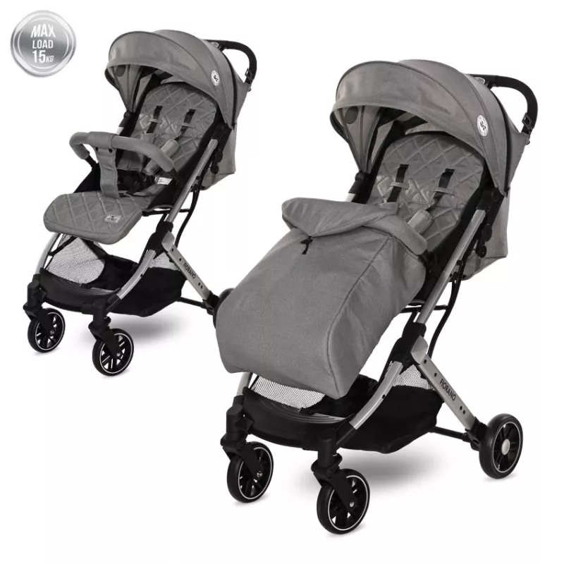Carucior Fiorano, de la 0 luni pana la 3 ani, maxim 15 kg, pliere tip troller, husa de vreme rece, Dolphin Gri 1