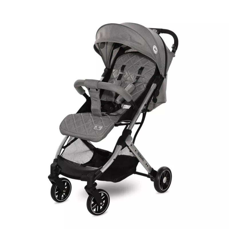 Carucior Fiorano, de la 0 luni pana la 3 ani, maxim 15 kg, pliere tip troller, husa de vreme rece, Dolphin Gri 3