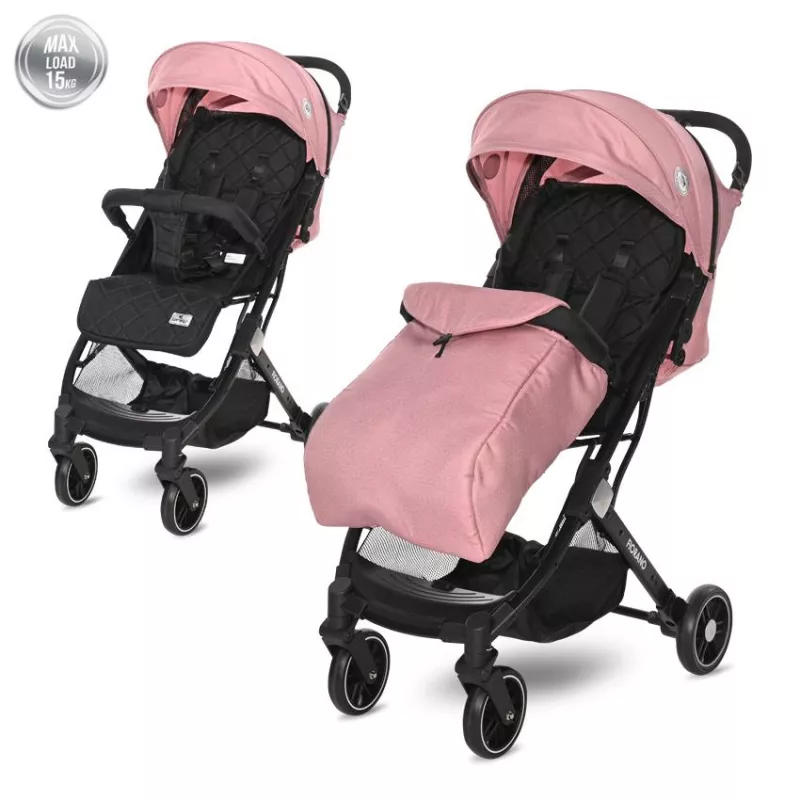 Carucior Fiorano, de la 0 luni pana la 3 ani, maxim 15 kg, pliere tip troller, husa de vreme rece, Roz Quartz 1