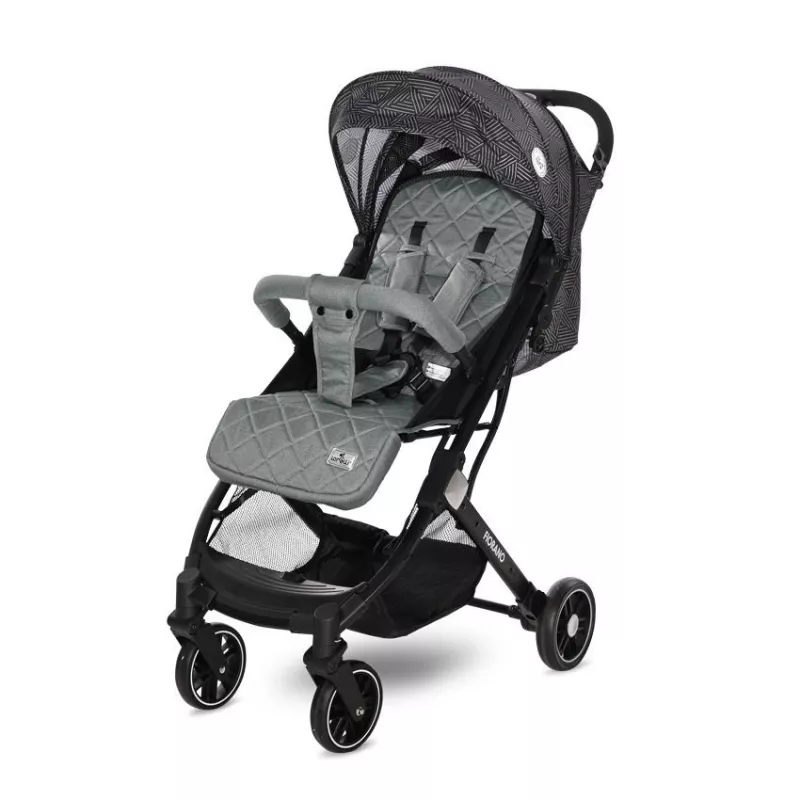 Carucior Fiorano, de la 0 luni pana la 3 ani, maxim 15 kg, pliere tip troller, husa de vreme rece, Trooper Gri 3