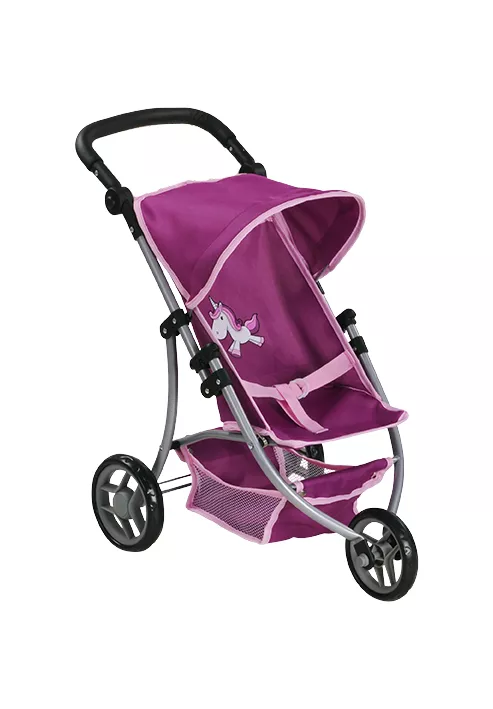 Carucior Jogger pentru papusi, Knorr Toys, Lio, maner reglabil pe inaltime,  59x35,50x63,50 cm, 3 Ani+, Unicorn Purple 2