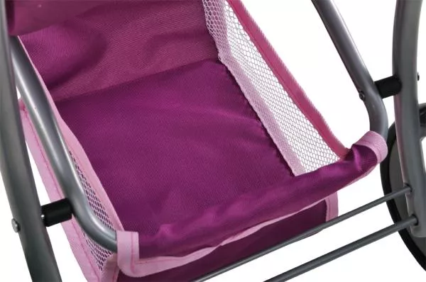 Carucior Jogger pentru papusi, Knorr Toys, Lio, maner reglabil pe inaltime,  59x35,50x63,50 cm, 3 Ani+, Unicorn Purple 8