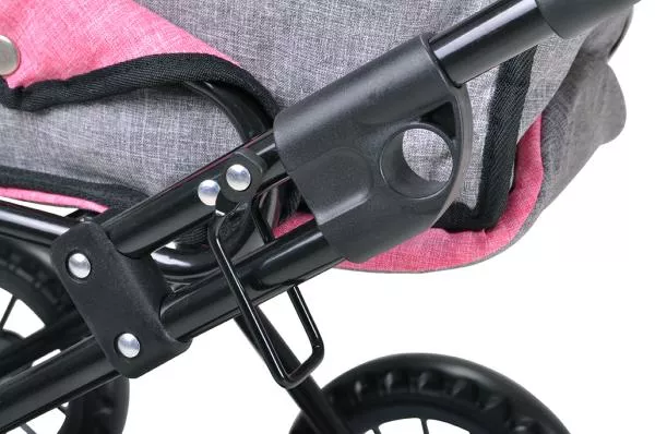 Carucior landou pentru papusi, Knorr Toys, Ruby, reglabil si transformabil, 51 x 37 x 64 cm, 3 Ani+, Jeans Grey 7