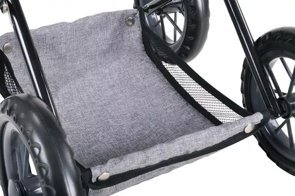 Carucior landou pentru papusi, Knorr Toys, Ruby, reglabil si transformabil, 51 x 37 x 64 cm, 3 Ani+, Jeans Grey 9