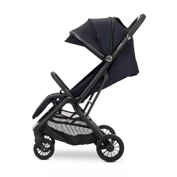 Carucior pentru copii, Calista, pliere automata, cadru din aluminiu, spatar reglabil 3 pozitii, copertina extensibila, 0-48 luni, pana la 22 kg, Black 3