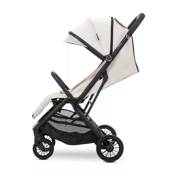 Carucior pentru copii, Calista, pliere automata, cadru din aluminiu, spatar reglabil 3 pozitii, copertina extensibila, 0-48 luni, pana la 22 kg, Beige 3