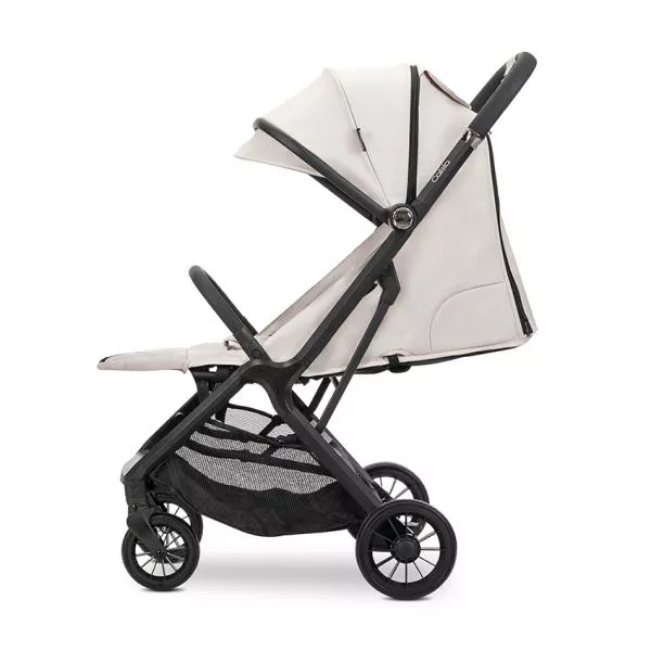 Carucior pentru copii, Calista, pliere automata, cadru din aluminiu, spatar reglabil 3 pozitii, copertina extensibila, 0-48 luni, pana la 22 kg, Beige 4