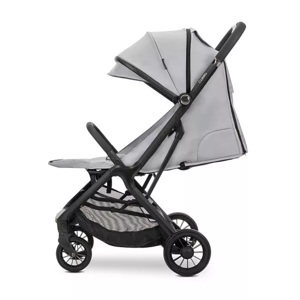 Carucior pentru copii, Calista, pliere automata, cadru din aluminiu, spatar reglabil 3 pozitii, copertina extensibila, 0-48 luni, pana la 22 kg, Grey 4
