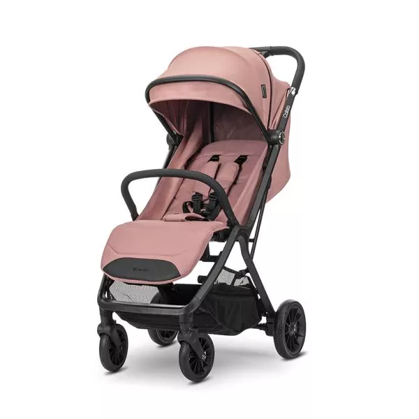 Carucior pentru copii, Calista, pliere automata, cadru din aluminiu, spatar reglabil 3 pozitii, copertina extensibila, 0-48 luni, pana la 22 kg, Pink 2