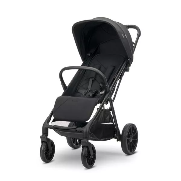 Carucior pentru copii, Nuvella, pliere cu o mana, spatar reglabil multipozitie, copertina extensibila, 0-48 luni, pana la 22 kg, Black 2