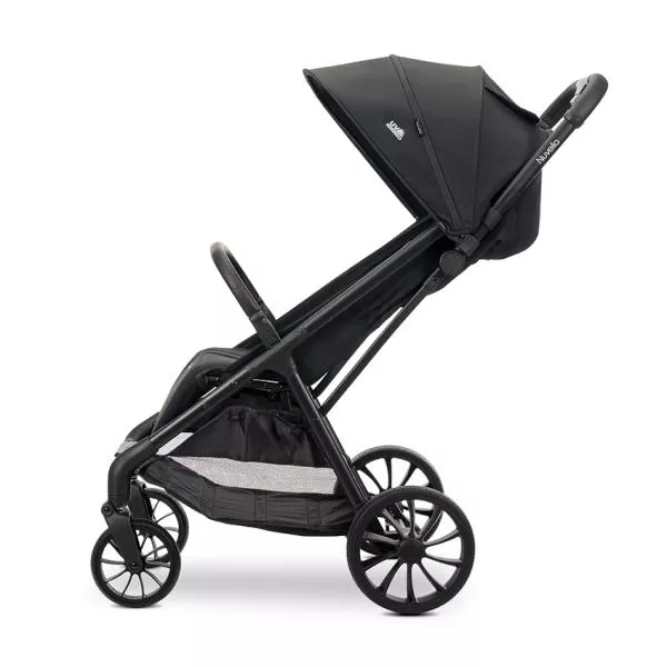 Carucior pentru copii, Nuvella, pliere cu o mana, spatar reglabil multipozitie, copertina extensibila, 0-48 luni, pana la 22 kg, Black 3