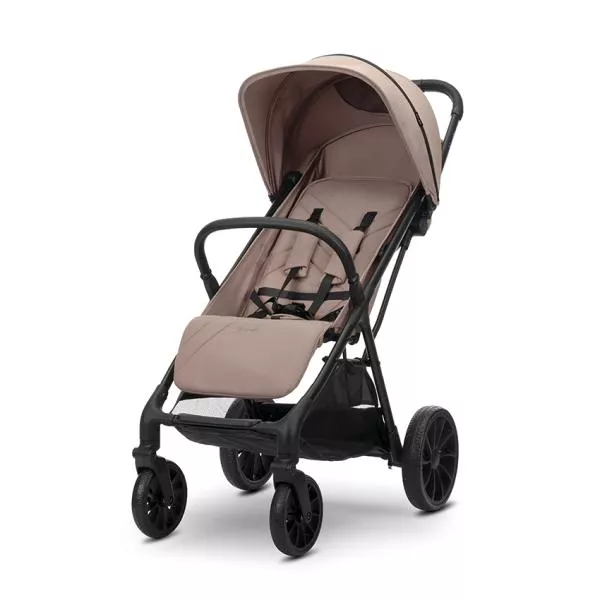Carucior pentru copii, Nuvella, pliere cu o mana, spatar reglabil multipozitie, copertina extensibila, 0-48 luni, pana la 22 kg, Beige 2