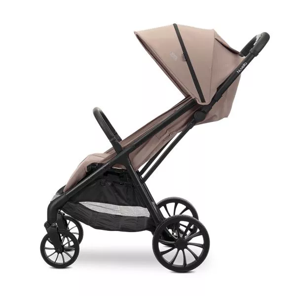 Carucior pentru copii, Nuvella, pliere cu o mana, spatar reglabil multipozitie, copertina extensibila, 0-48 luni, pana la 22 kg, Beige 3