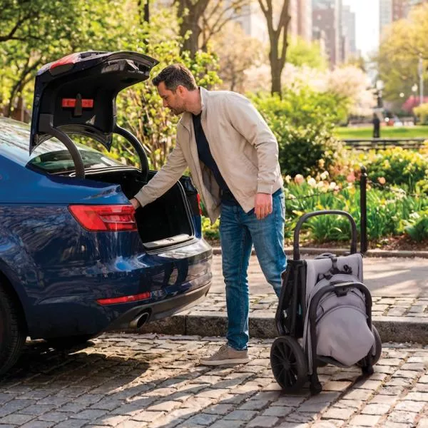 Carucior pentru copii, Nuvella, pliere cu o mana, spatar reglabil multipozitie, copertina extensibila, 0-48 luni, pana la 22 kg, Grey 7