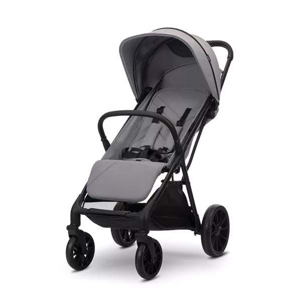 Carucior pentru copii, Nuvella, pliere cu o mana, spatar reglabil multipozitie, copertina extensibila, 0-48 luni, pana la 22 kg, Grey 2