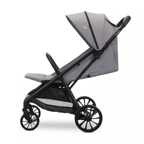 Carucior pentru copii, Nuvella, pliere cu o mana, spatar reglabil multipozitie, copertina extensibila, 0-48 luni, pana la 22 kg, Grey 4