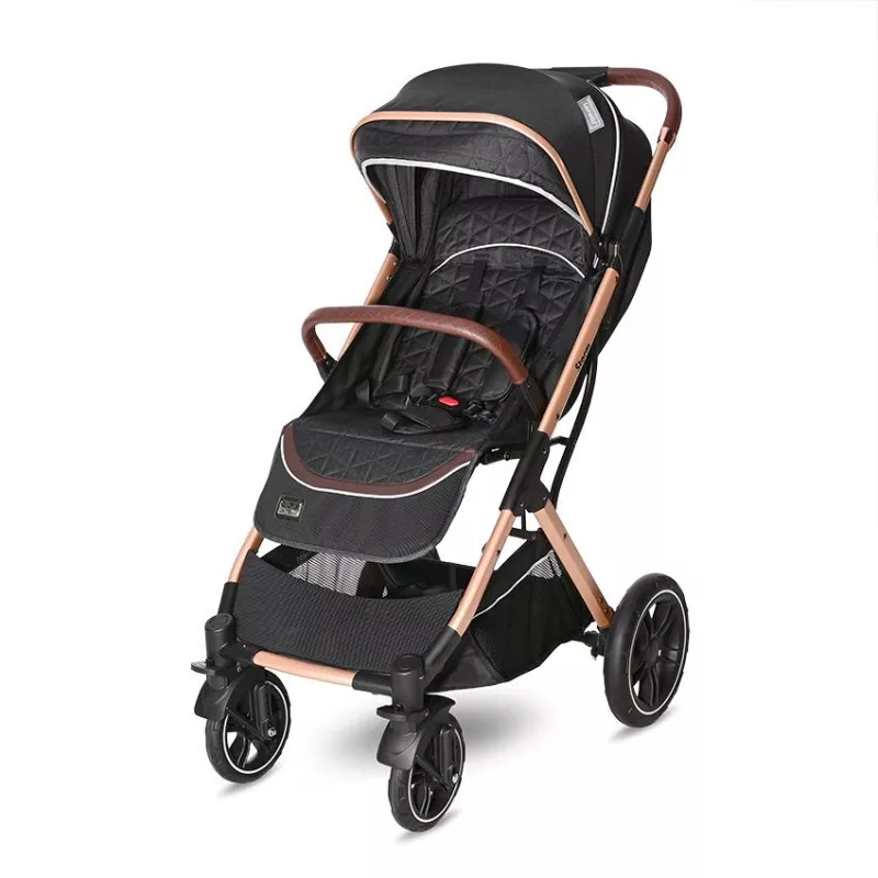 Carucior Storm, de la 0 luni pana la 4 ani, maxim 22 kg, cadru aluminiu, cos auto optional, Negru Lux 2