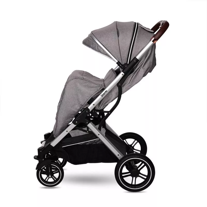 Carucior Storm, de la 0 luni pana la 4 ani, maxim 22 kg, cadru aluminiu, cos auto optional, Opaline Gri 4