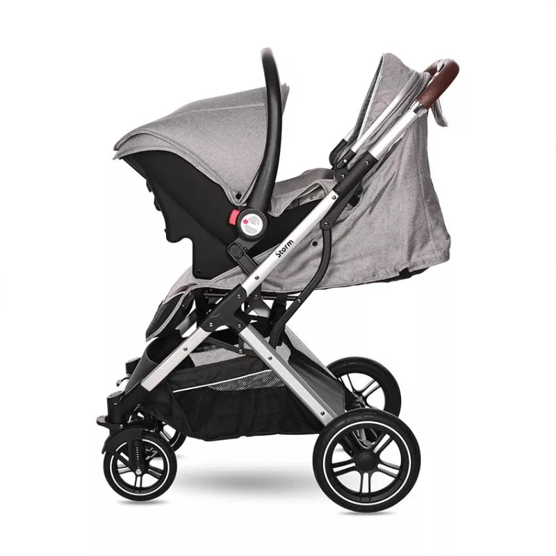 Carucior Storm, de la 0 luni pana la 4 ani, maxim 22 kg, cadru aluminiu, cos auto optional, Opaline Gri 5