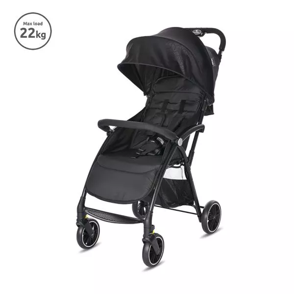 Carucior pentru nou-nascut Fresh, ultra-light, de la 0 luni pana la 4 ani, maxim 22 kg, Negru Jasper 1