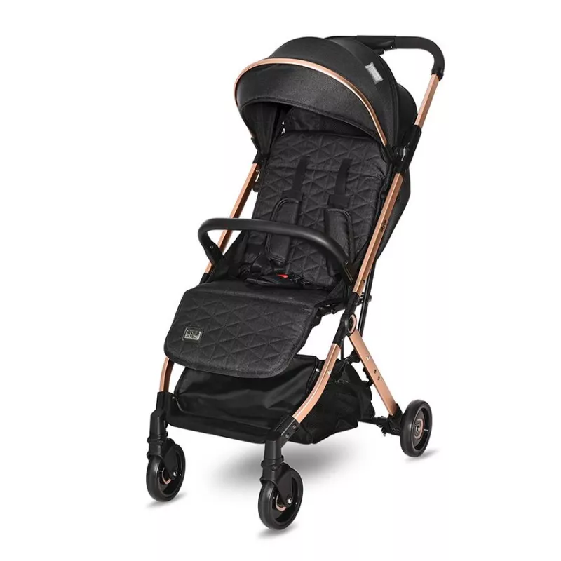 Carucior Myla, de la 0 luni pana la 3 ani, maxim 15 kg, cadru din aluminiu, pliere tip troller, cos auto optional, Negru 2