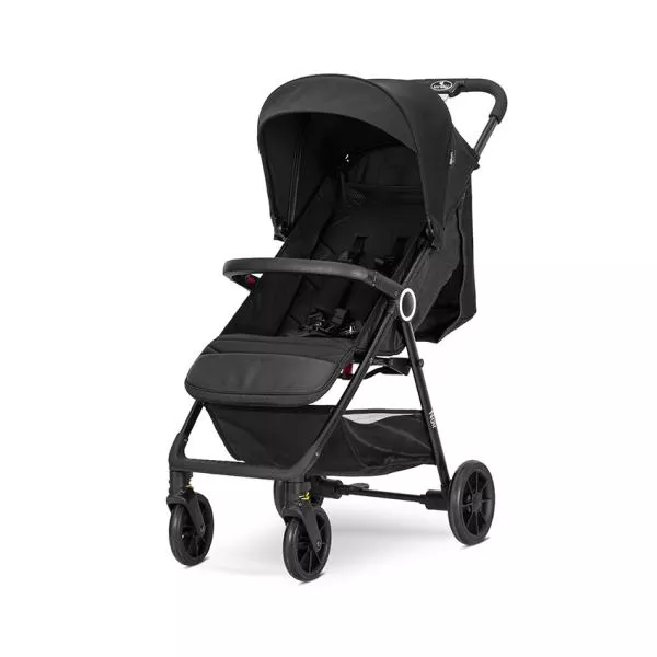 Carucior pentru nou-nascut, Noir, sistem de pliere cu o singura mana, pana la 22 Kg, Black 2