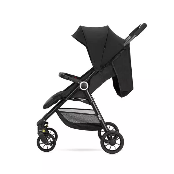 Carucior pentru nou-nascut, Noir, sistem de pliere cu o singura mana, pana la 22 Kg, Black 3