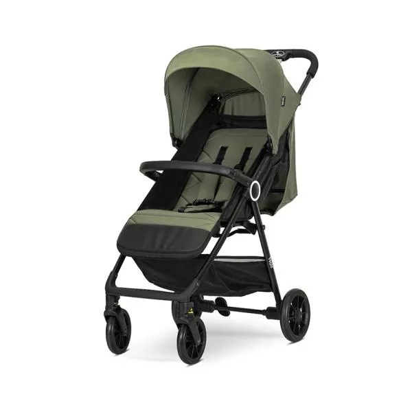 Carucior pentru nou-nascut, Noir, sistem de pliere cu o singura mana, pana la 22 Kg, Green 2