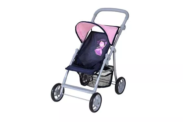 Carucior pentru papusi, Knorr Toys, Liba, maner reglabil pe inaltime, 54x35x44 cm, 3 Ani+, Princess Blue 1