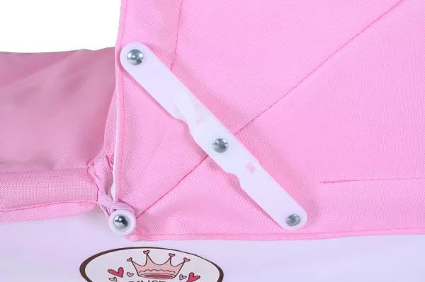 Carucior retro pentru papusi, Knorr Toys, Classic, copertina reglabila, include lenjerie asortata, husa de picioare, 80 x 31 x 71 cm, 3 Ani+, Rose White Princess 6