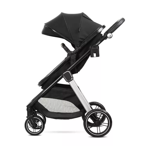Carucior Set 2 in 1, Aspen, transformabil, set adaptori pentru cos auto, pana la 22 kg, Black 6