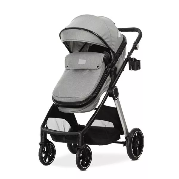 Carucior Set 2 in 1, Aspen, transformabil, set adaptori pentru cos auto, pana la 22 kg, Grey 3