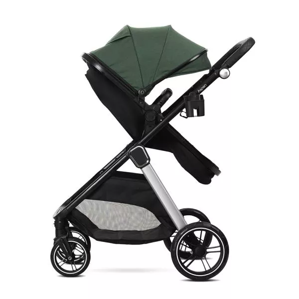 Carucior Set 2 in 1, Aspen, transformabil, set adaptori pentru cos auto, pana la 22 kg, Green 5
