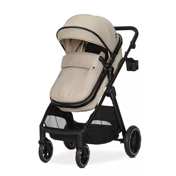 Carucior Set 2 in 1, Aspen, transformabil, set adaptori cos auto inclus, pana la 22 kg, Cappuccino 6