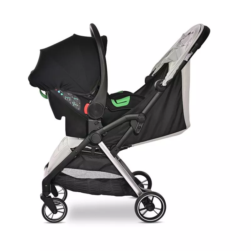 Carucior Set 2 in 1, autofold, Loret, cosulet auto inclus, pana la 22 kg, Grey 4