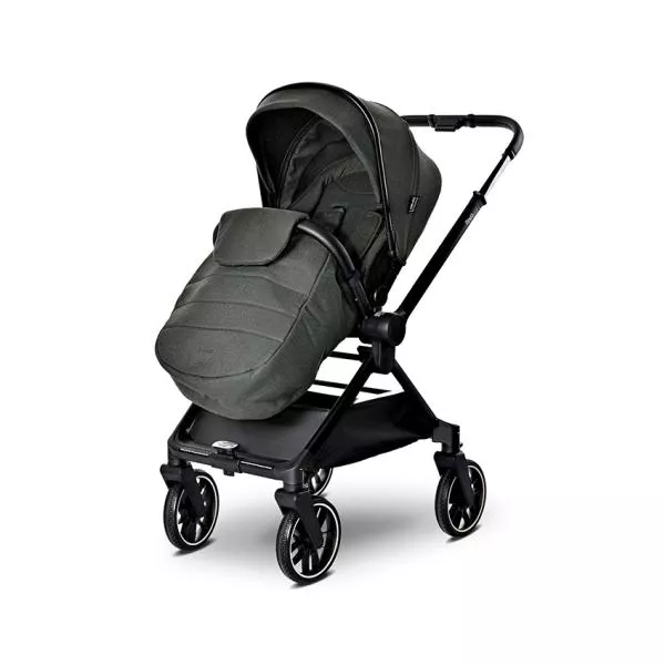 Carucior Set 2 in 1, Reya, cos individual cu maner de transport, maner si sezut reversibile, pana la 22 kg, Green 8